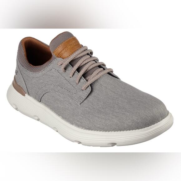 Skechers Garza-Romano Men’s Gray & Taupe Sneaker Slip Ons. Size 9 - Picture 10 of 11